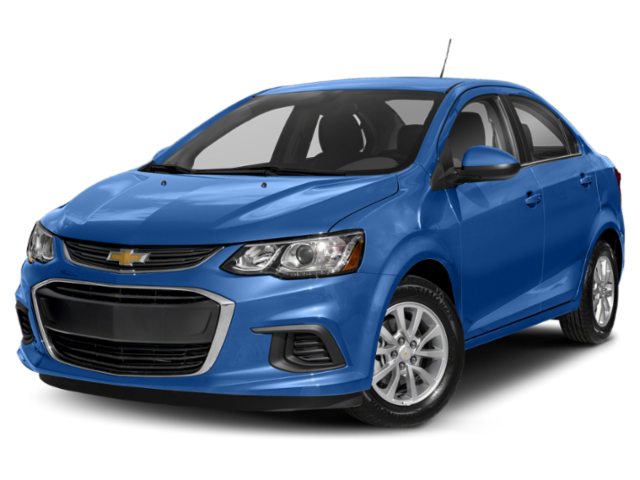 2018 Chevrolet Sonic LT in Kinetic Blue Metallic — front three-quarter view