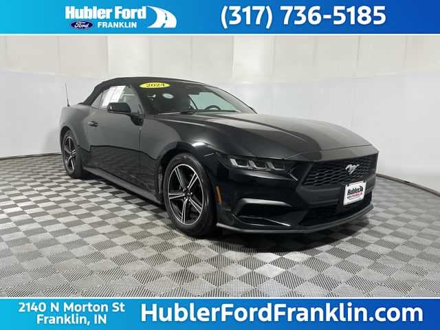 2024 Ford Mustang EcoBoost Premium in Shadow Black — front three-quarter view