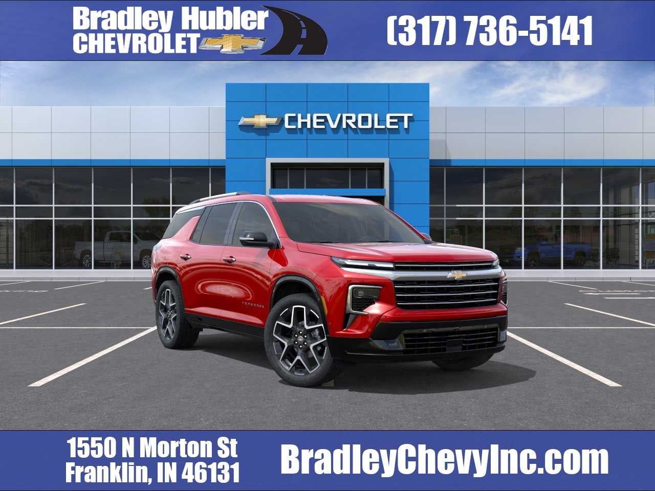 2026 Chevrolet Traverse High Country in Radiant Red Tintcoat — front three-quarter view