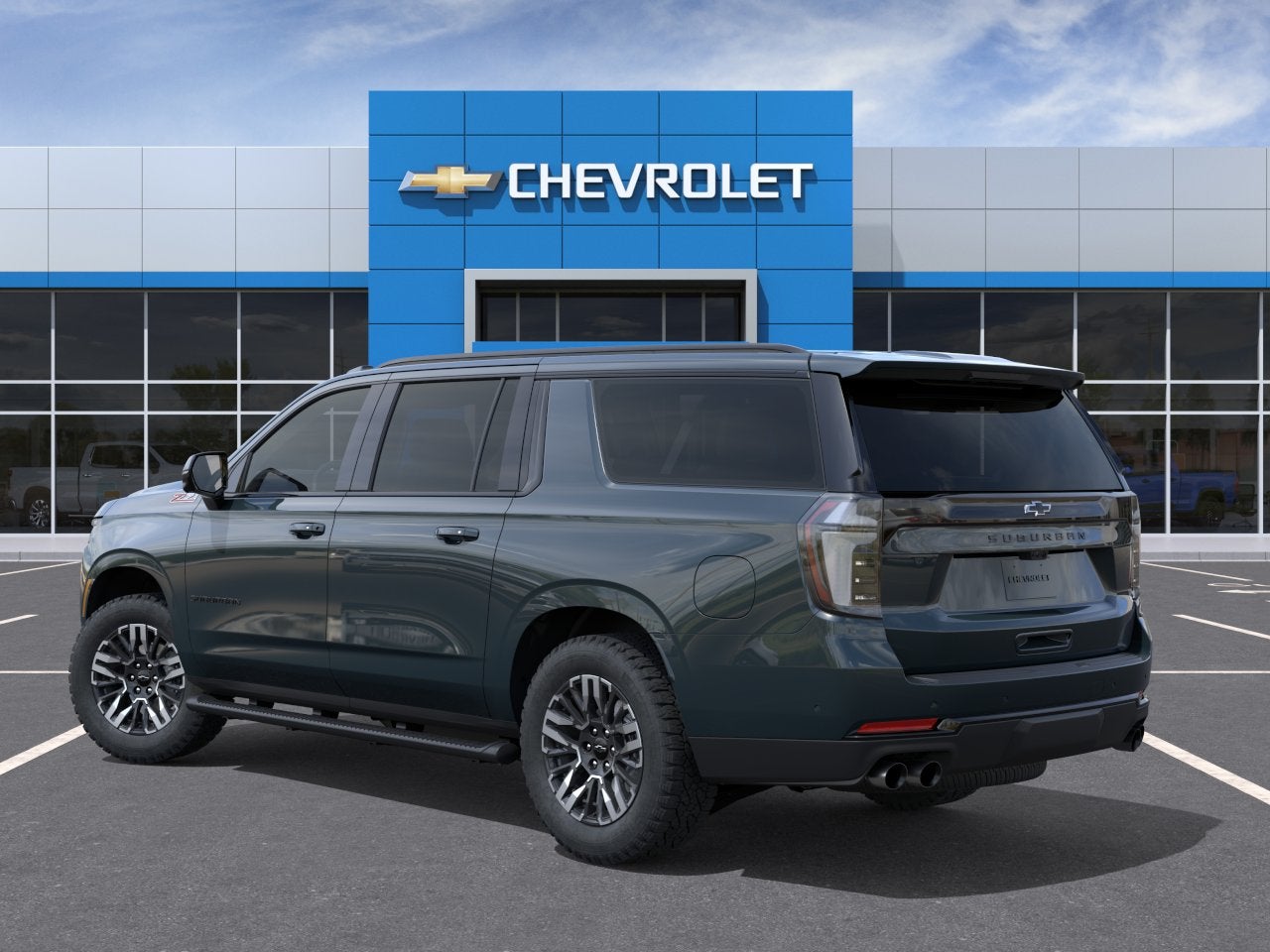 2026 Chevrolet Suburban — rear three-quarter view