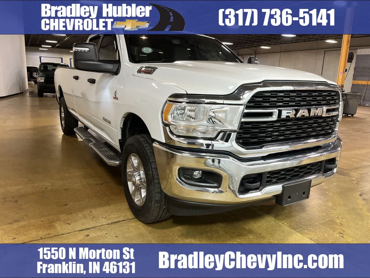 2024 RAM 3500 Big Horn in Ice Cap — front three-quarter view