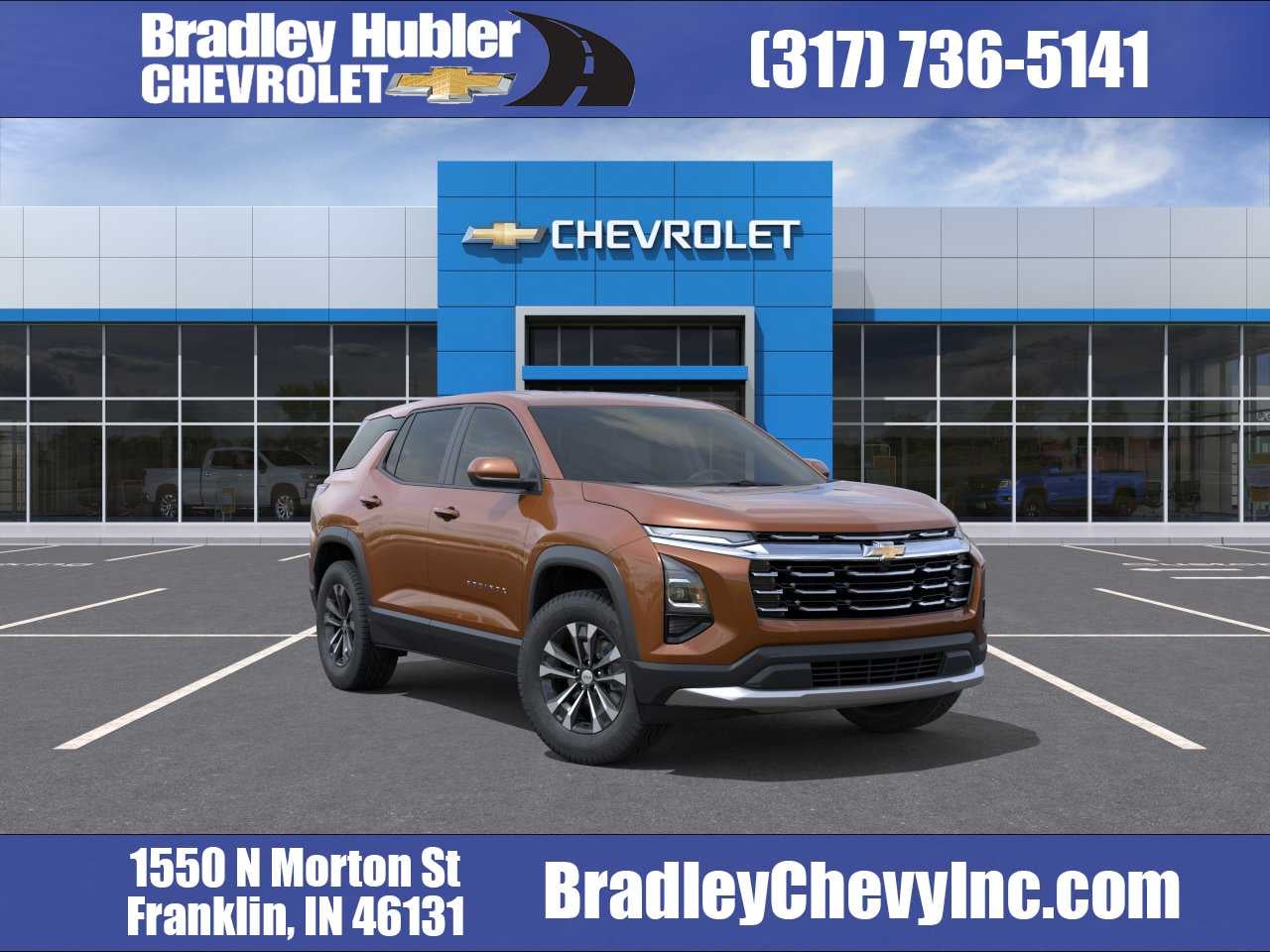 2027 Chevrolet Equinox LT in Autumn Harvest Metallic — front three-quarter view