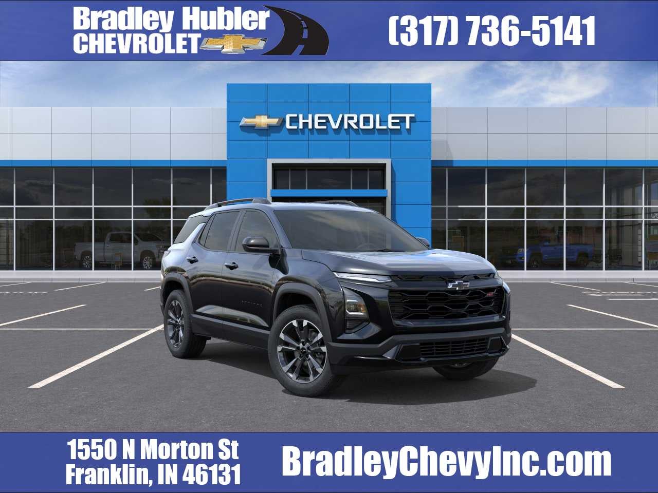 2027 Chevrolet Equinox RS in Mosaic Black Metallic — front three-quarter view