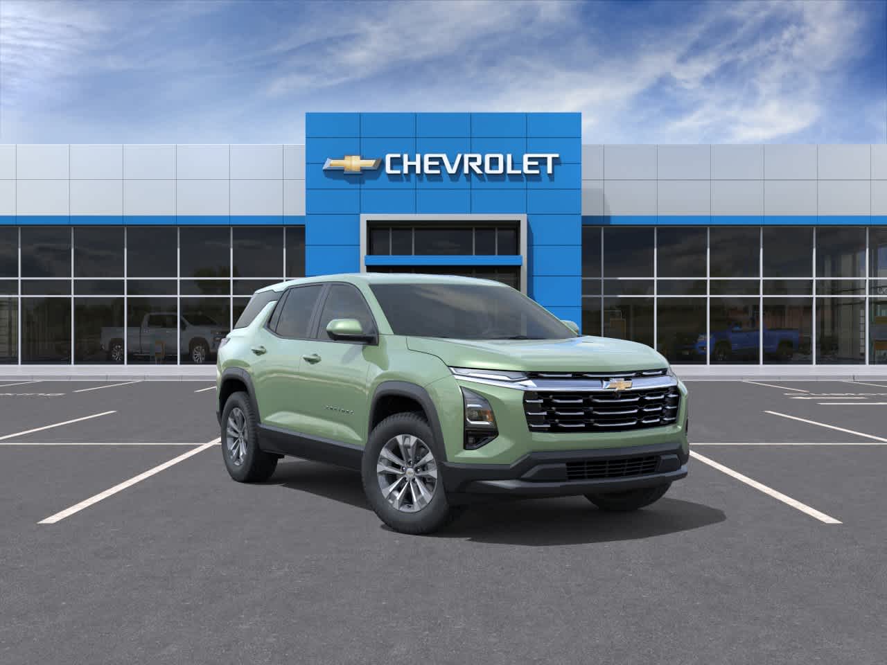 2026 Chevrolet Equinox LT in Cacti Green — front three-quarter view