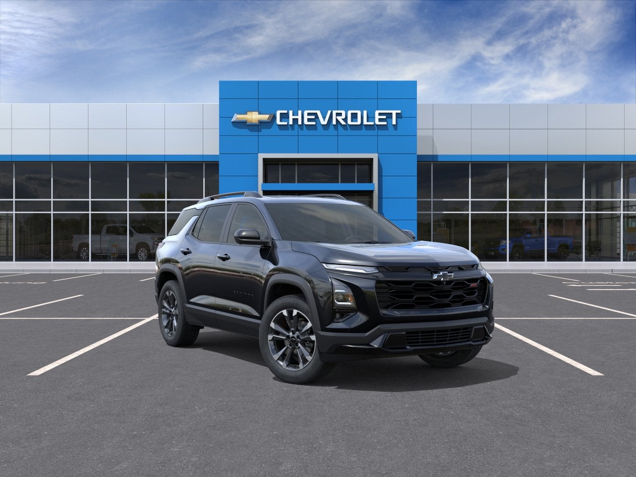 2026 Chevrolet Equinox RS in Mosaic Black Metallic — front three-quarter view