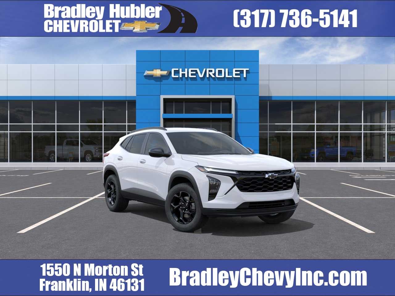 2026 Chevrolet Trax LT in Summit White — front three-quarter view