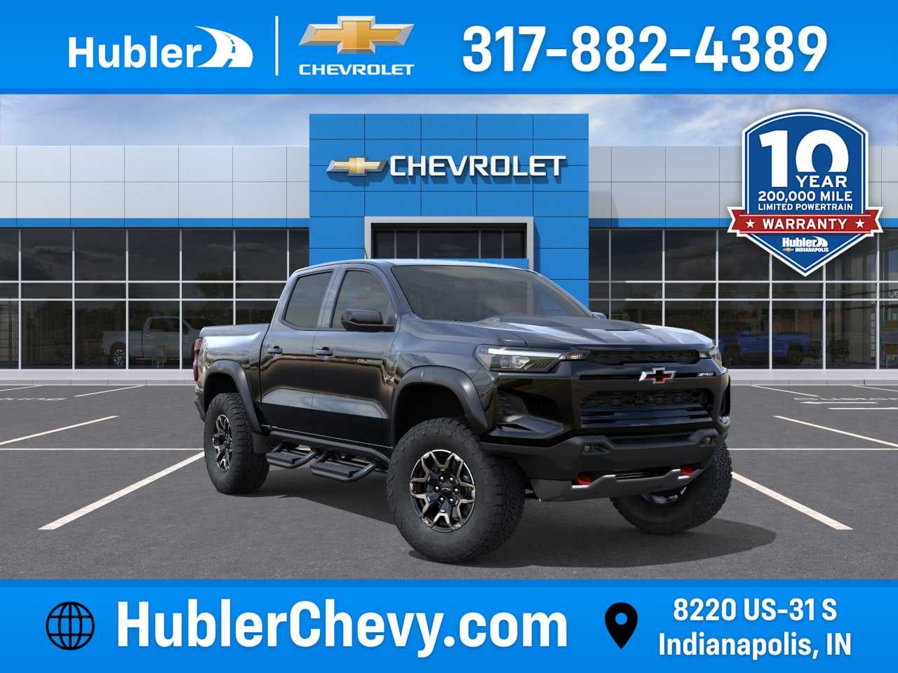 2026 Chevrolet Colorado ZR2 in Black — front three-quarter view