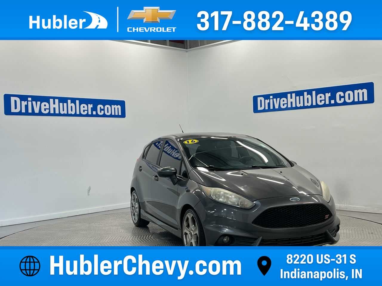 2016 Ford Fiesta ST in Gray — front three-quarter view