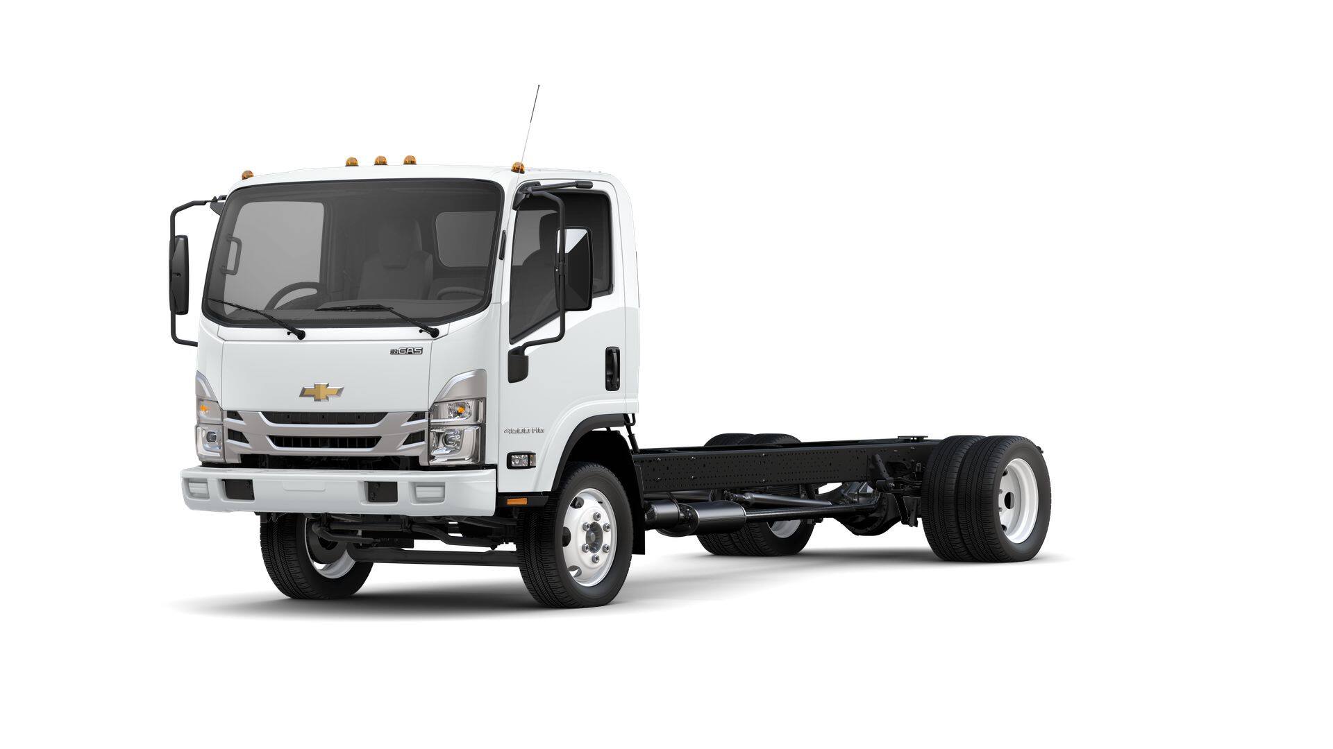 2026 Chevrolet Low Cab Forward 4500 HG Base in Arc White — front three-quarter view