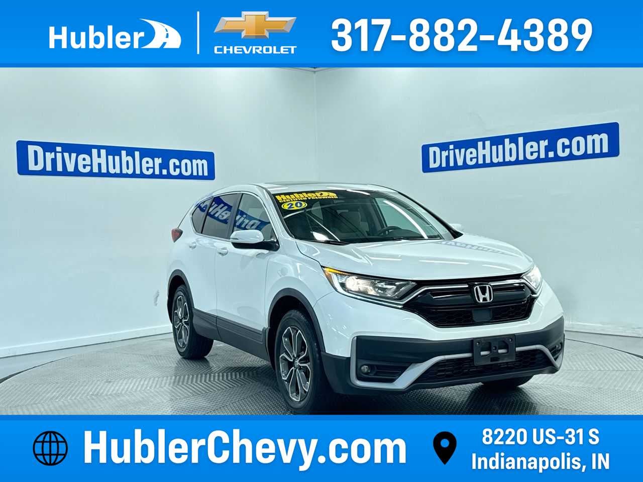 2020 Honda CR-V EX in Ice Cap — front three-quarter view