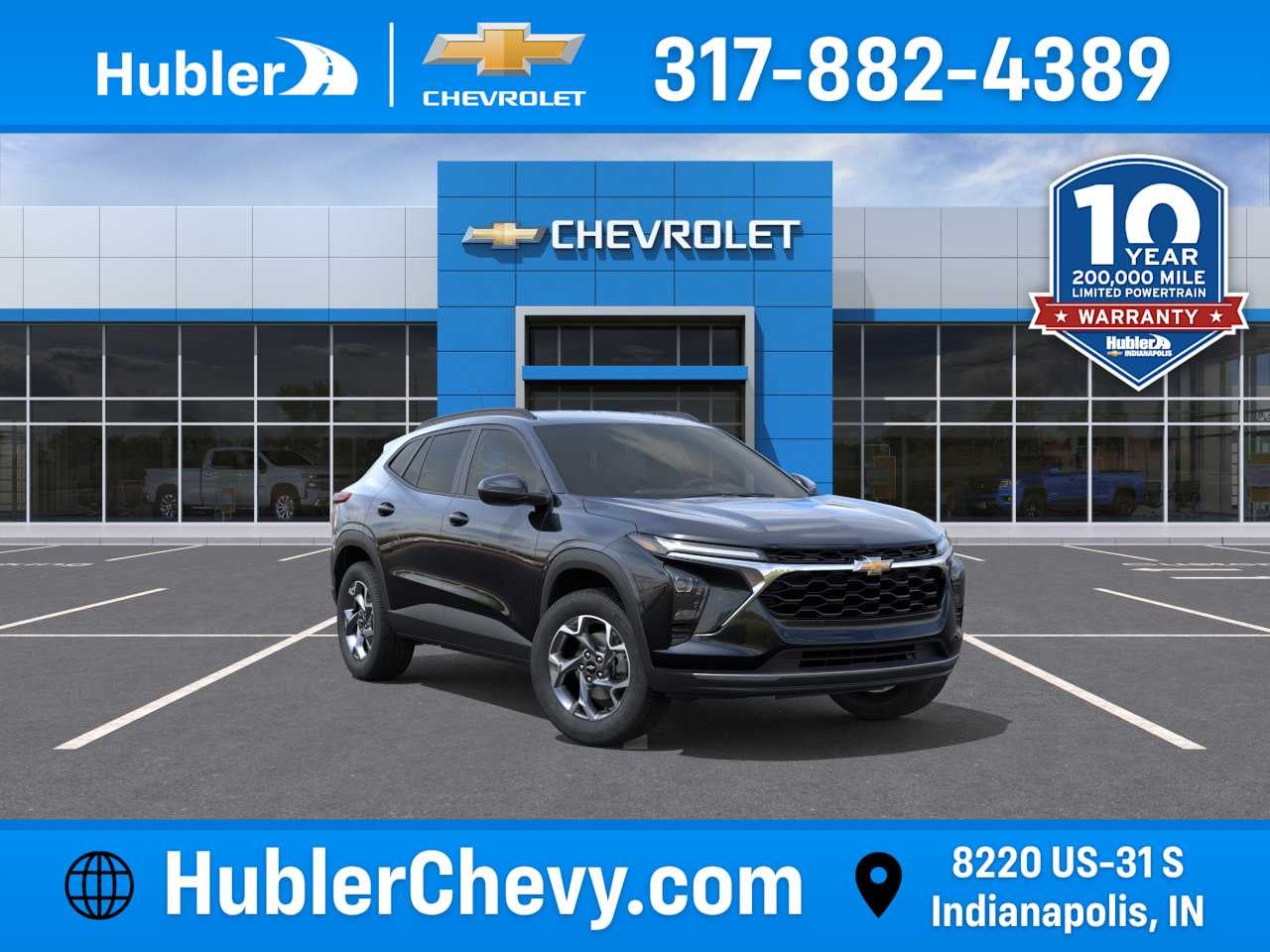 2026 Chevrolet Trax LT in Mosaic Black Metallic — front three-quarter view