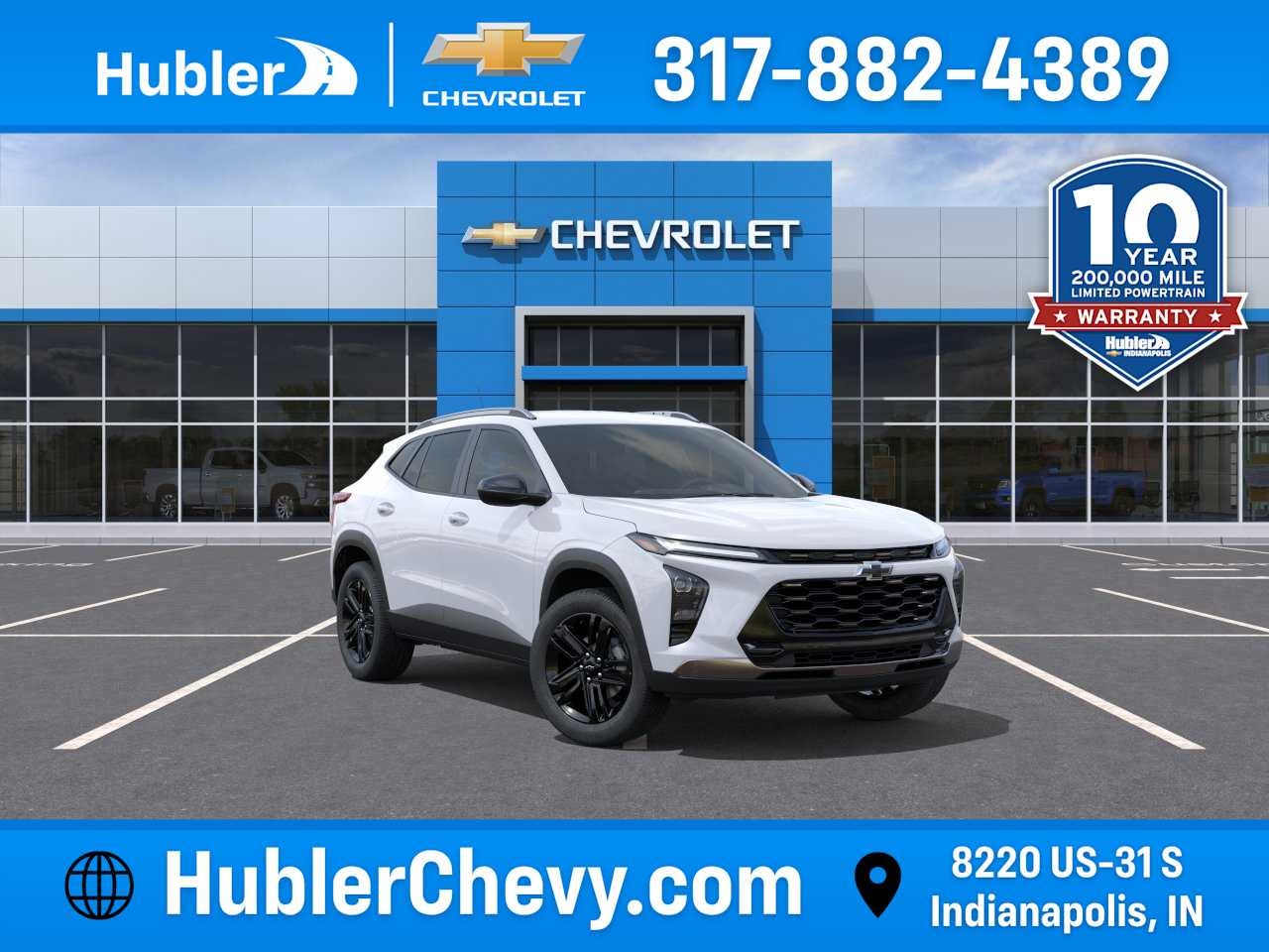 2026 Chevrolet Trax ACTIV in Summit White — front three-quarter view