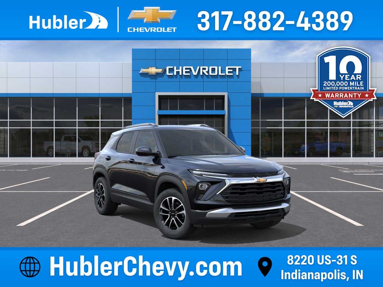 2026 Chevrolet Trailblazer LT in Mosaic Black Metallic — front three-quarter view