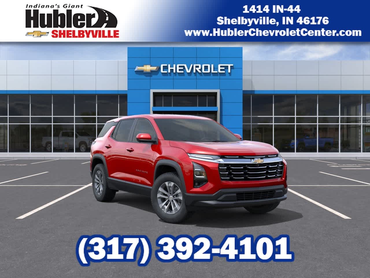 2026 Chevrolet Equinox LT in Radiant Red Tintcoat — front three-quarter view