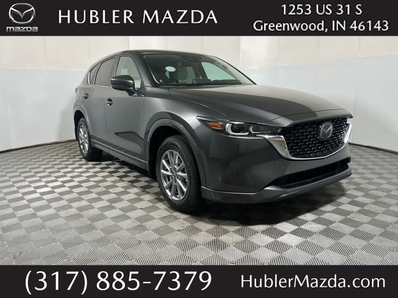 2025 Mazda Mazda CX-5 2.5 S Preferred Package in Machine Gray Metallic — front three-quarter view