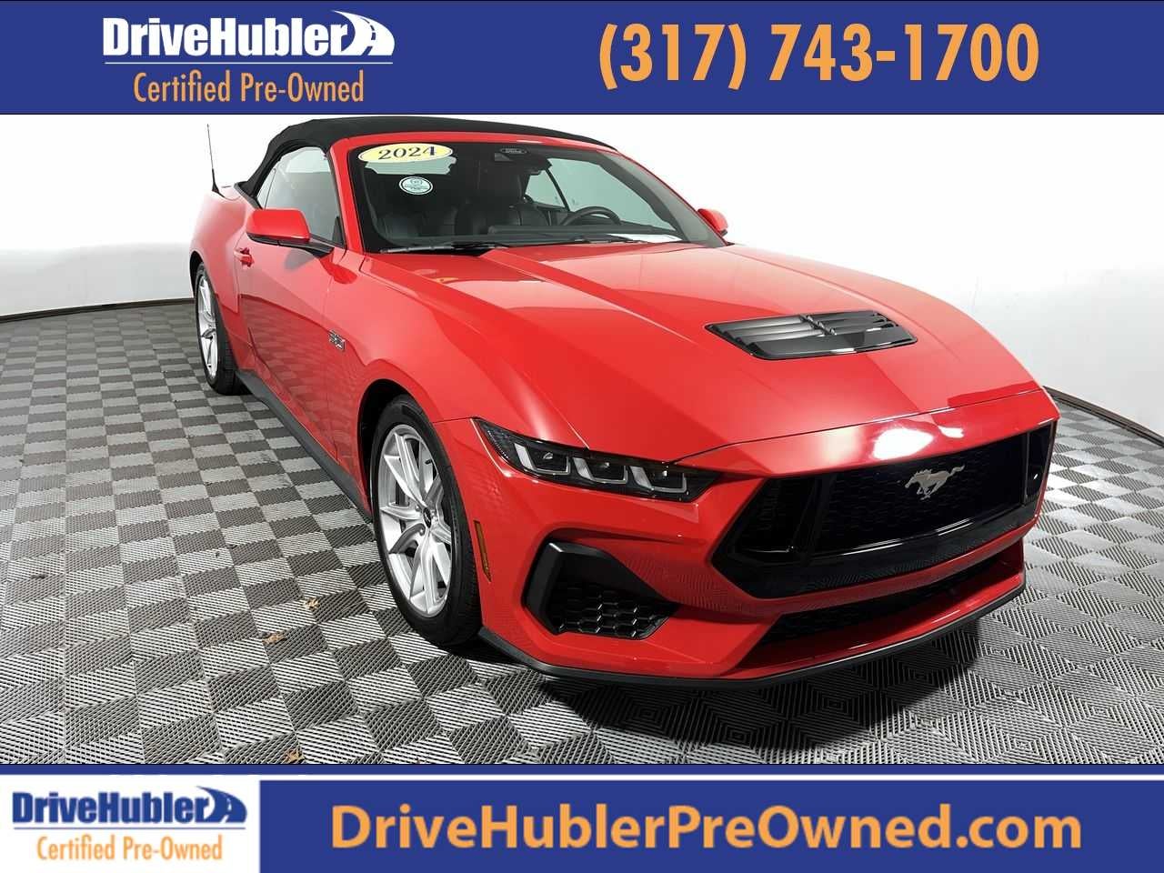 2024 Ford Mustang GT Premium in Race Red — front three-quarter view