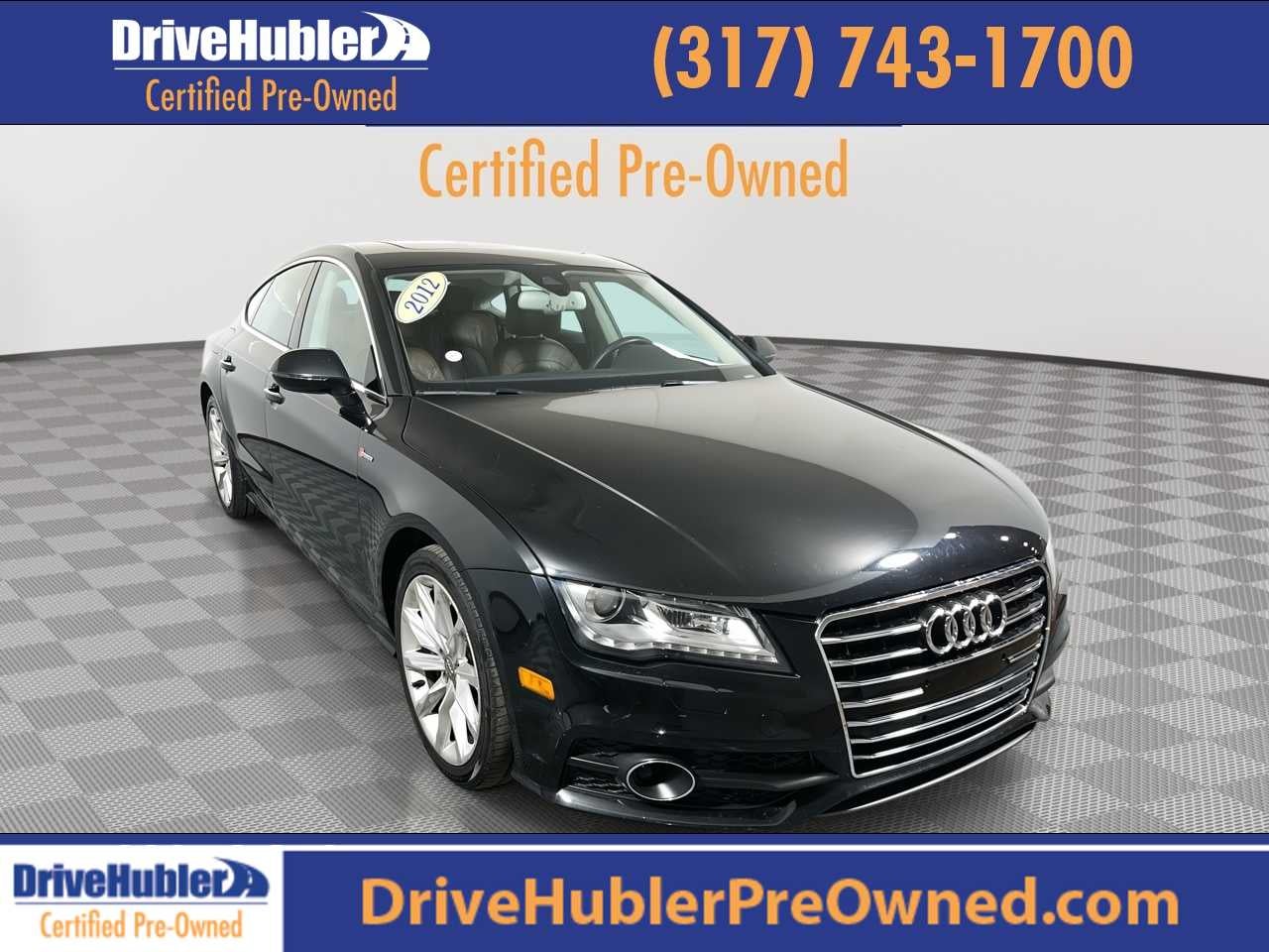 2012 Audi A7 3.0 Premium in Brilliant Black — front three-quarter view