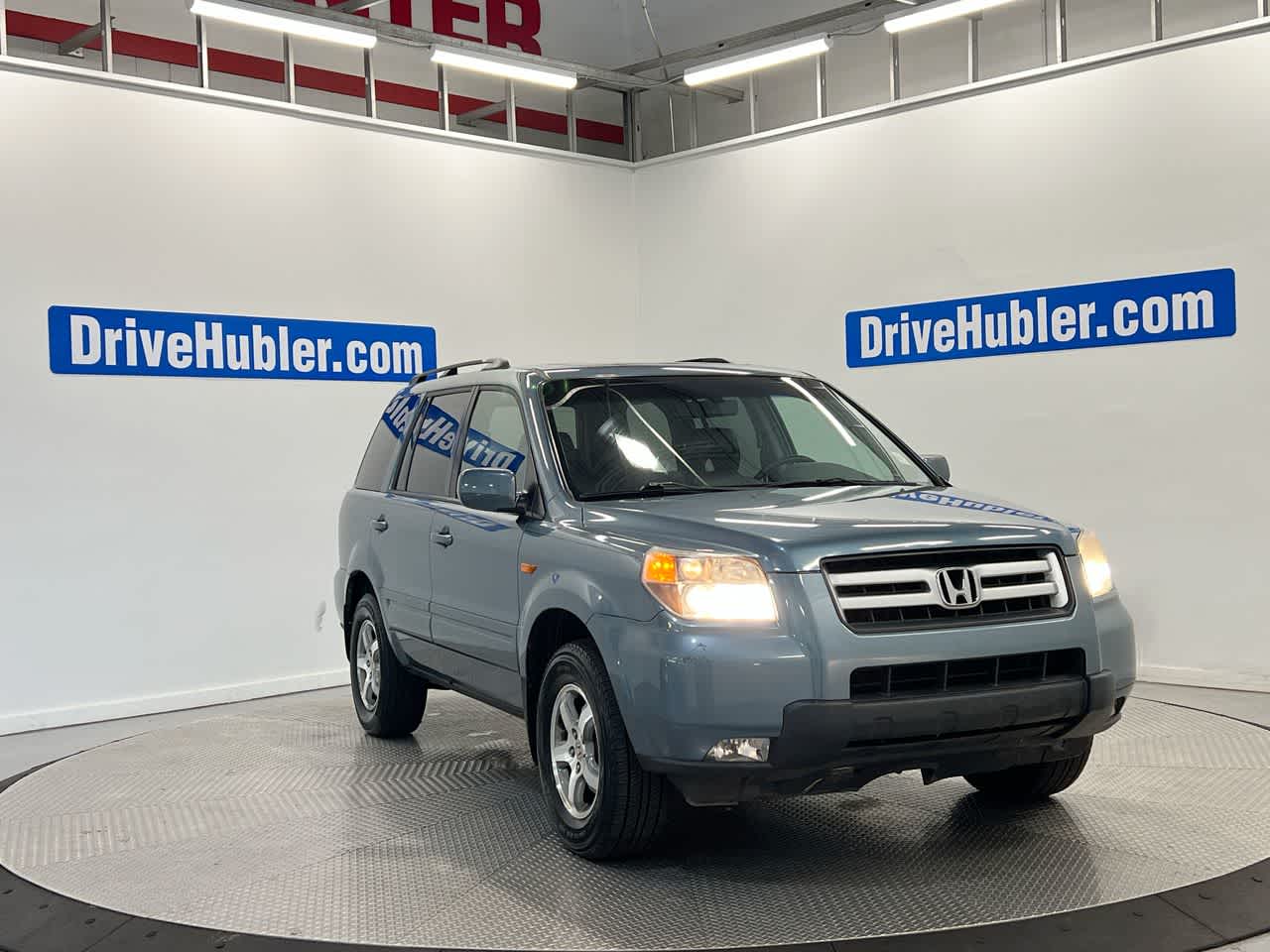 2007 Honda Pilot EX-L in Blue — front three-quarter view